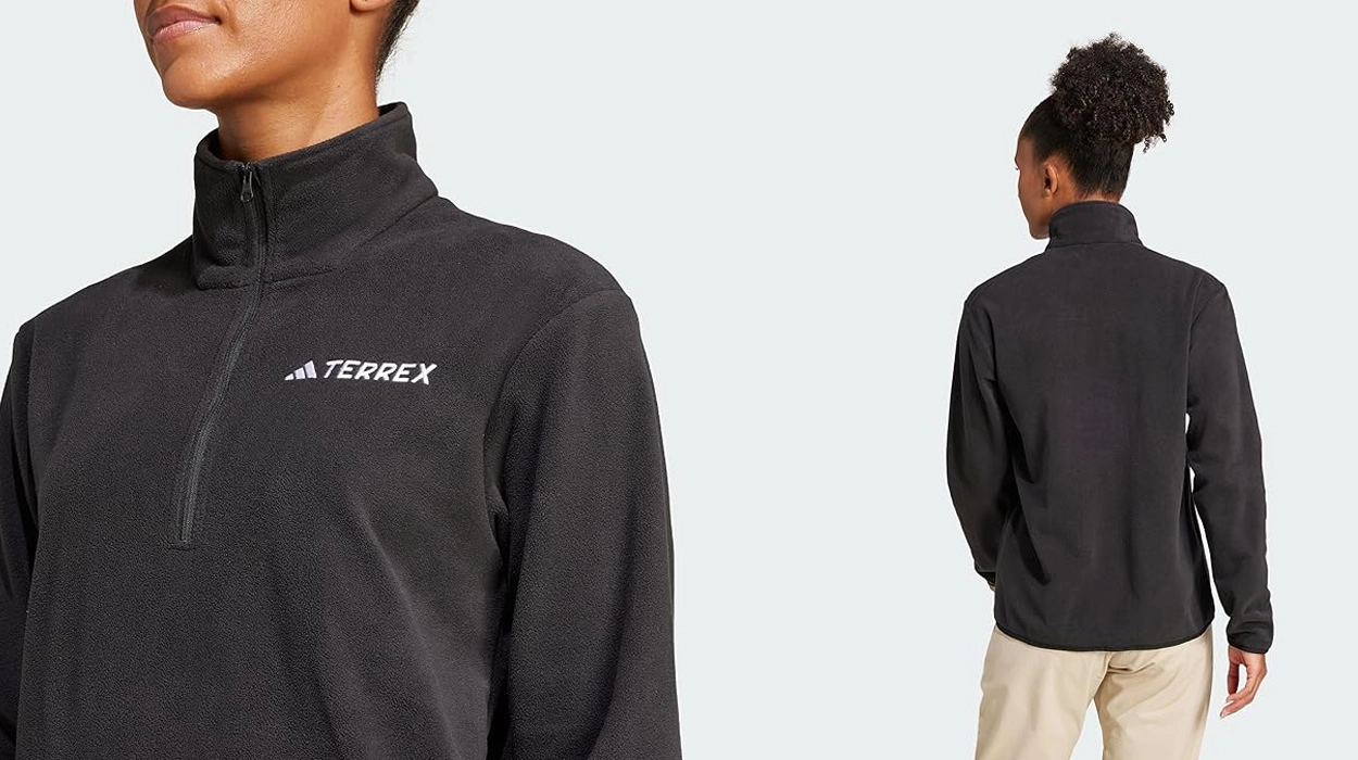forro polar Adidas Terrex Multi Essentials Half Zip para mujer