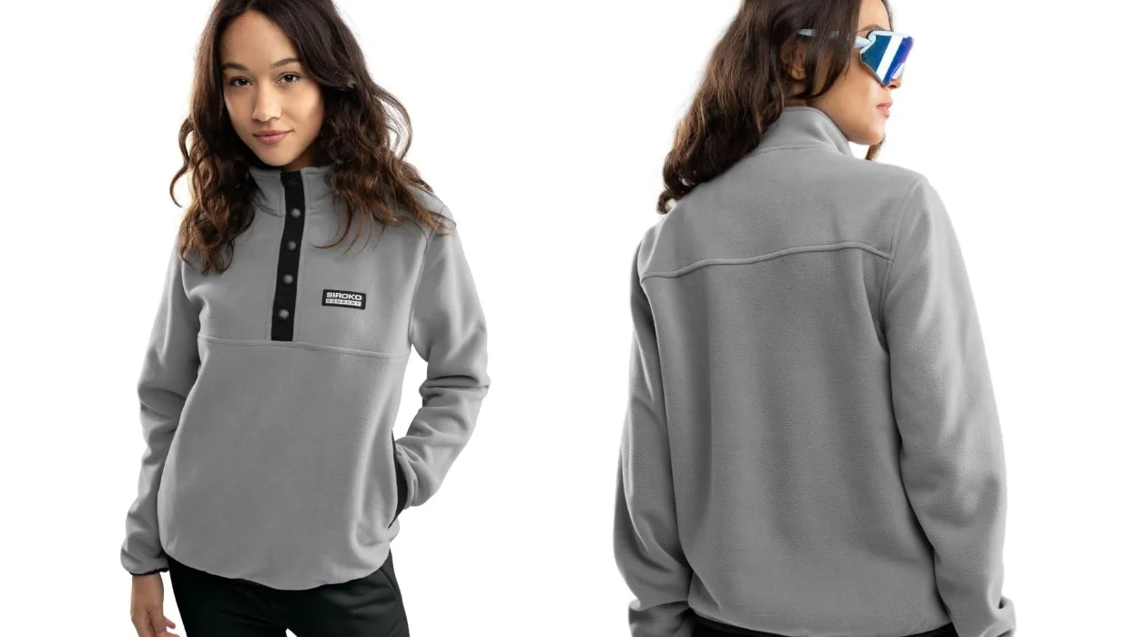 forro polar grueso Siroko Half Snap Koli para mujer