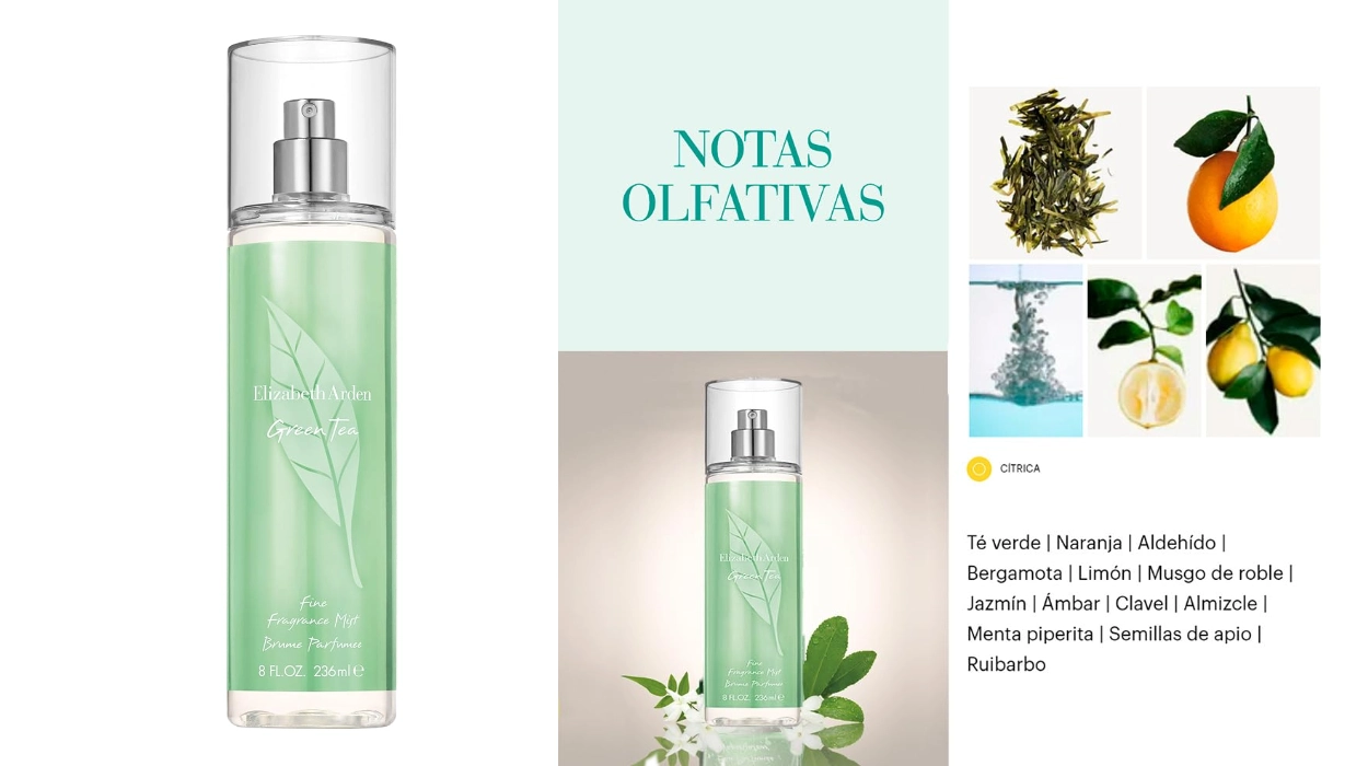 fragancia corporal Elizabeth Arden Green Tea Body Mist de 236 ml para mujer