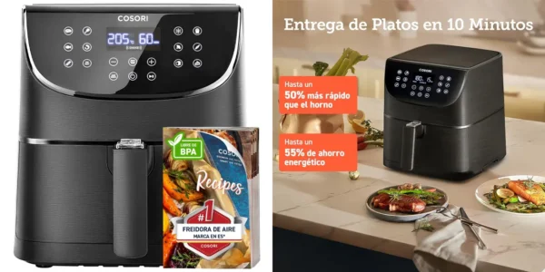 Cosori Freidora sin aceite de 5,5L y 1.700W