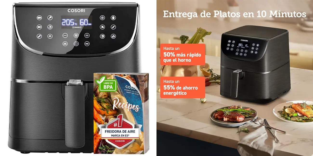 Cosori Freidora sin aceite de 5,5L y 1.700W