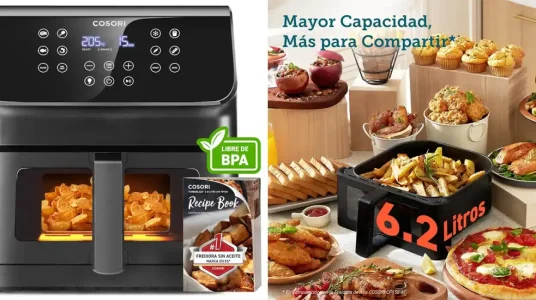 Freidora de aire Cosori 6,2L con ventana de 1700W