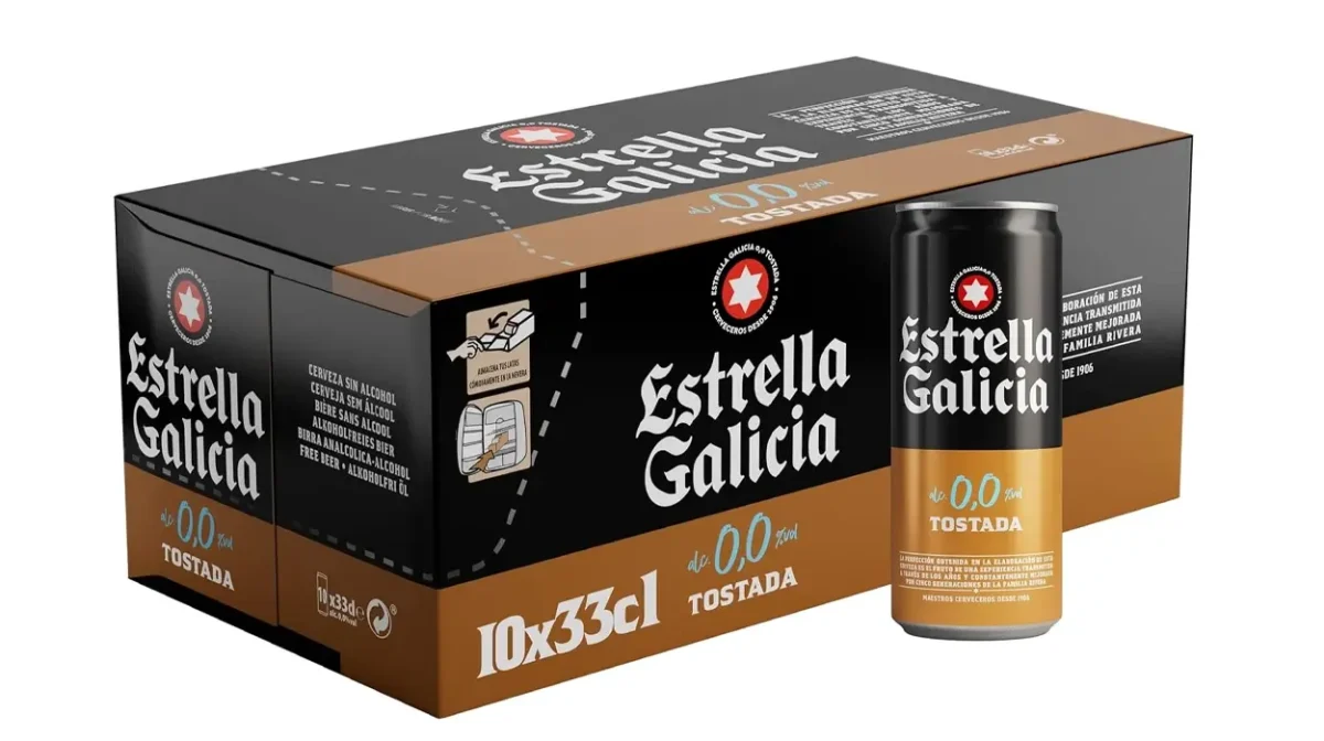 Frigopack de 10 latas Estrella Galicia 0,0 Tostada sin alcohol