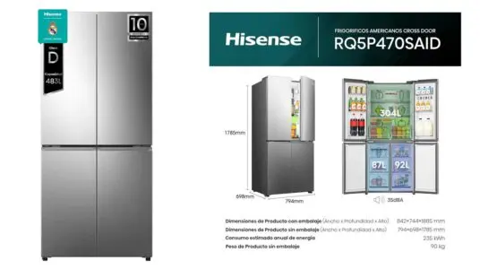 frigorífico americano Hisense RQ5P470SAID barato