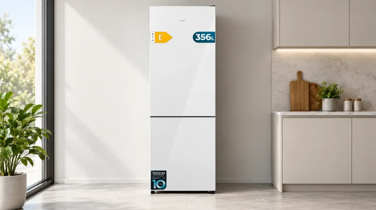 Frigorífico combi Cecotec Bolero CoolMarket Combi 356i de 200 cm con NoFrost