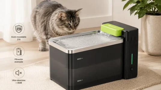 Fuente para gatos A3lite de 3.3L con filtración extra