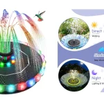fuente solar Yzert 3.5W con luces LED para jardín