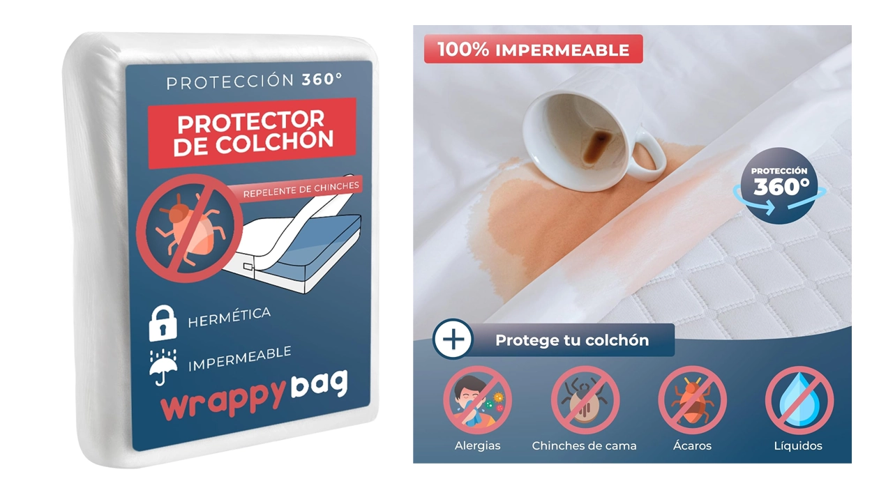 funda impermeable para colchón Wrappybag anti-chinches y ácaros