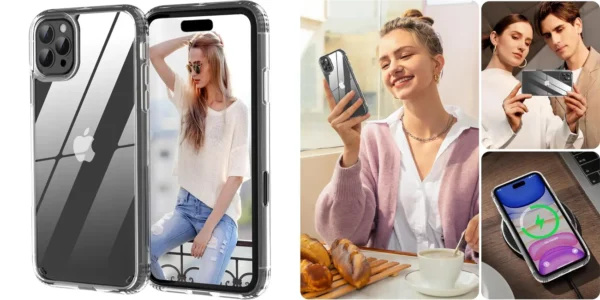 Funda transparente Nupcknn para iPhone