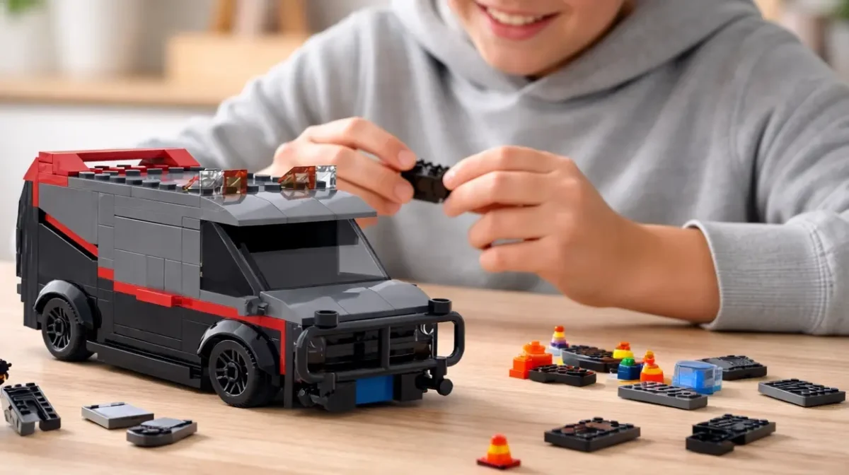 Diviértete montando este set de construcción de la mítica furgoneta del Equipo A tipo LEGO con más de 200 piezas: cuesta menos de 8 euretes en AliExpress
