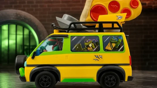 Furgoneta teledirigida TMNT Pizza Blaster con lanzador de pizzas