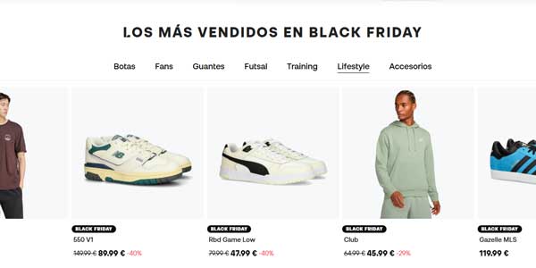 Black Friday en Fútbol Emotion oferta