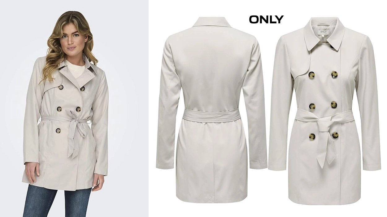 gabardina corta Only Onlvalerie para mujer
