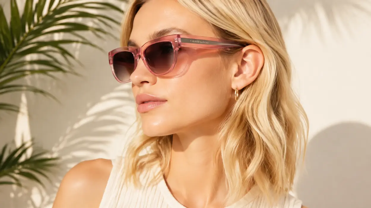 Gafas de sol Calvin Klein Jeans Cat-Eye para mujer, con montura que cambia con la luz
