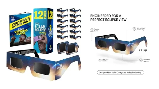 Gafas Eclipse Solar Homologadas con lentes fotográficos para smartphone, cert. ISO 12312-2 y CE