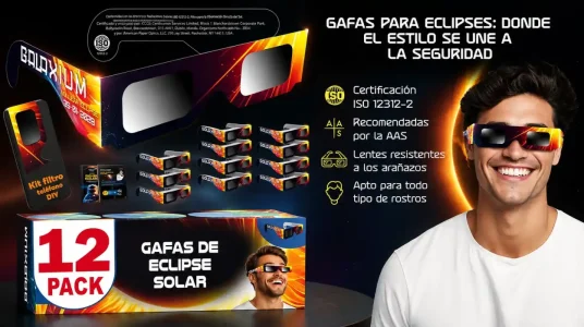 12 Gafas Galaxium para eclipse solar