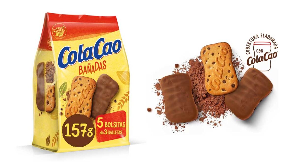 Pack de 4 paquetes de Galletas ColaCao Bañadas