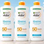 3 Leche solar Garnier Delial Sensitive Advanced FPS50+ de 400 ml