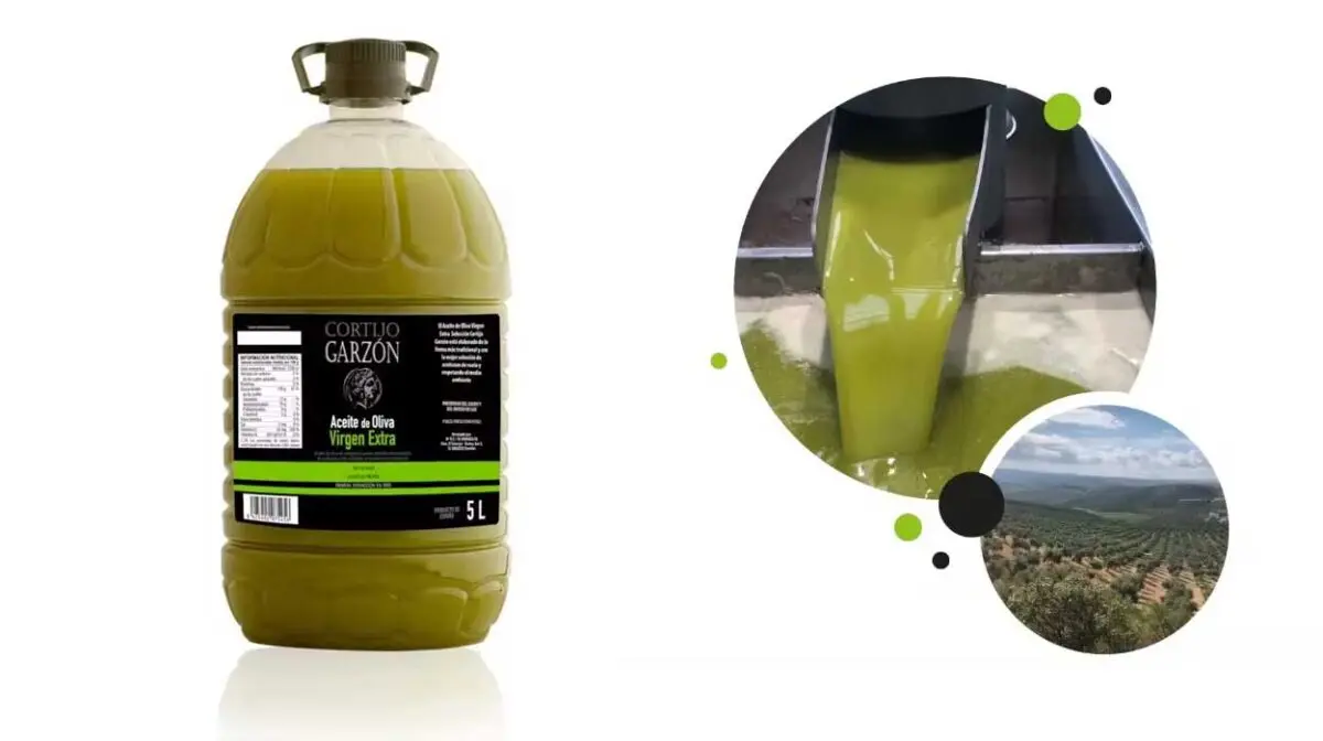Garrafa de 5 litros de Aceite de Oliva Virgen Extra Sin Filtrar Cortijo Garzón