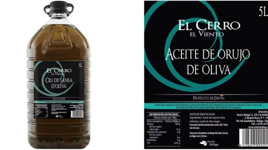 Aceite de orujo de oliva El Cerro El Viento de 5l