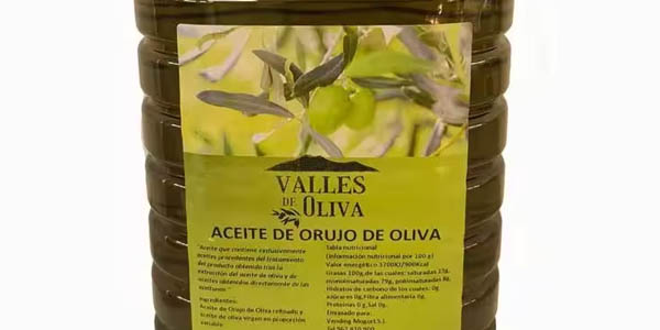 Aceite de orujo de oliva Vallesdeoliva de 5 litros