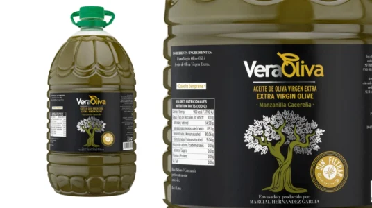 garrafa de 5 litros de aceite de oliva virgen extra sin filtrar Veraoliva