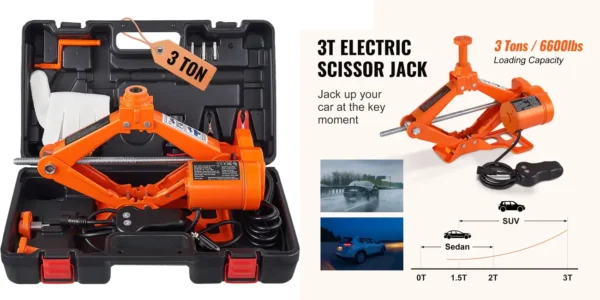 Gato eléctrico de tijera 3T para coche