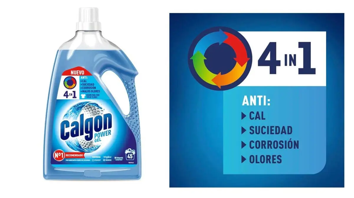 Botella 2,25 litros de Gel Calgón Antical para lavadora