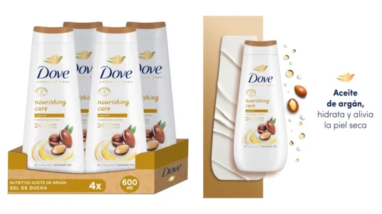 gel de ducha Dove Advanced Care Aceite de Argán de 600 m