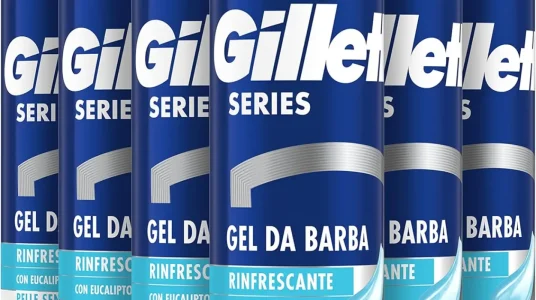 Gel de afeitar refrescante Gillette Series con eucalipto para hombre, piel sensible, 200 ml x6