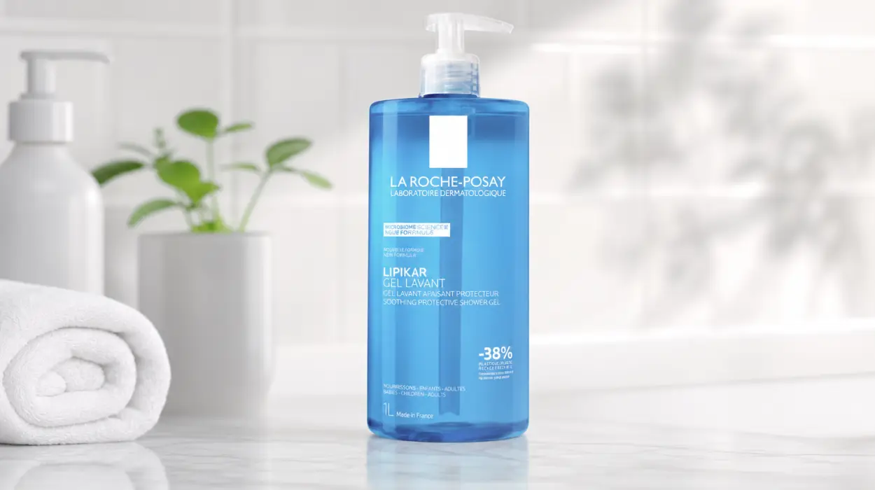 Gel de ducha Lipikar de La Roche Posay, 1L, con niacinamida y manteca de karité