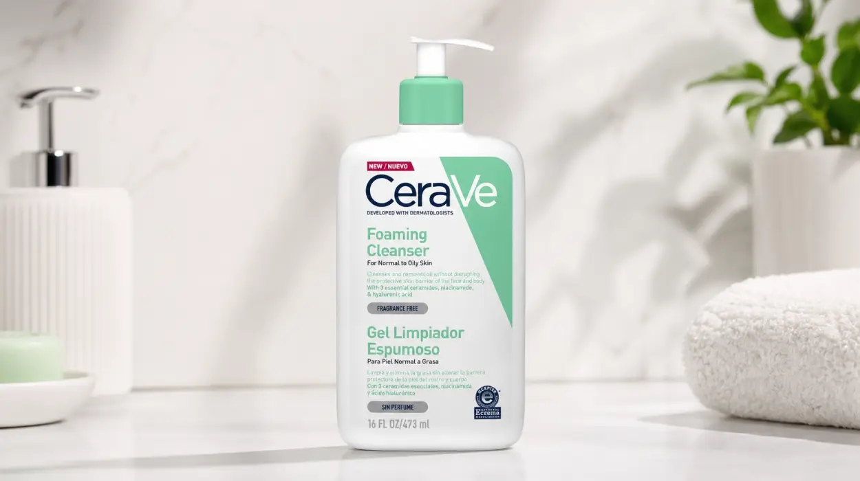 Gel limpiador espumoso CeraVe para rostro y cuerpo de 473 ml