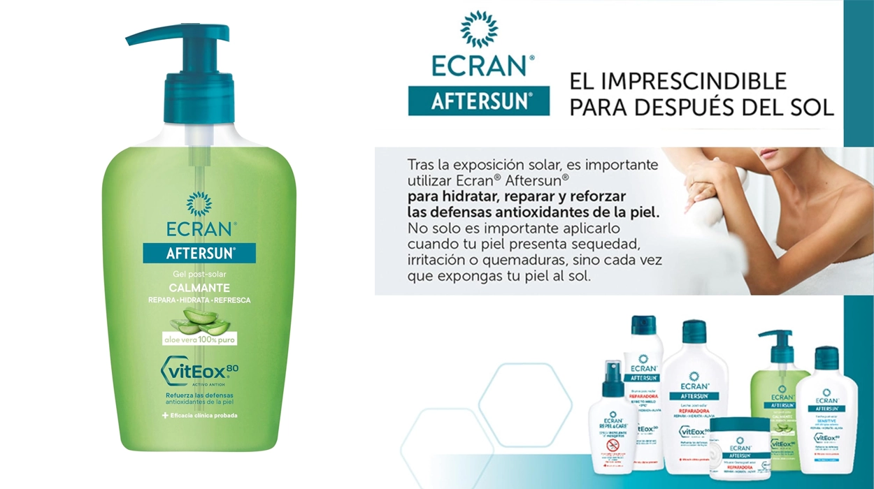 gel post-solar Ecran Aftersun con Aloe Vera puro de 200 ml