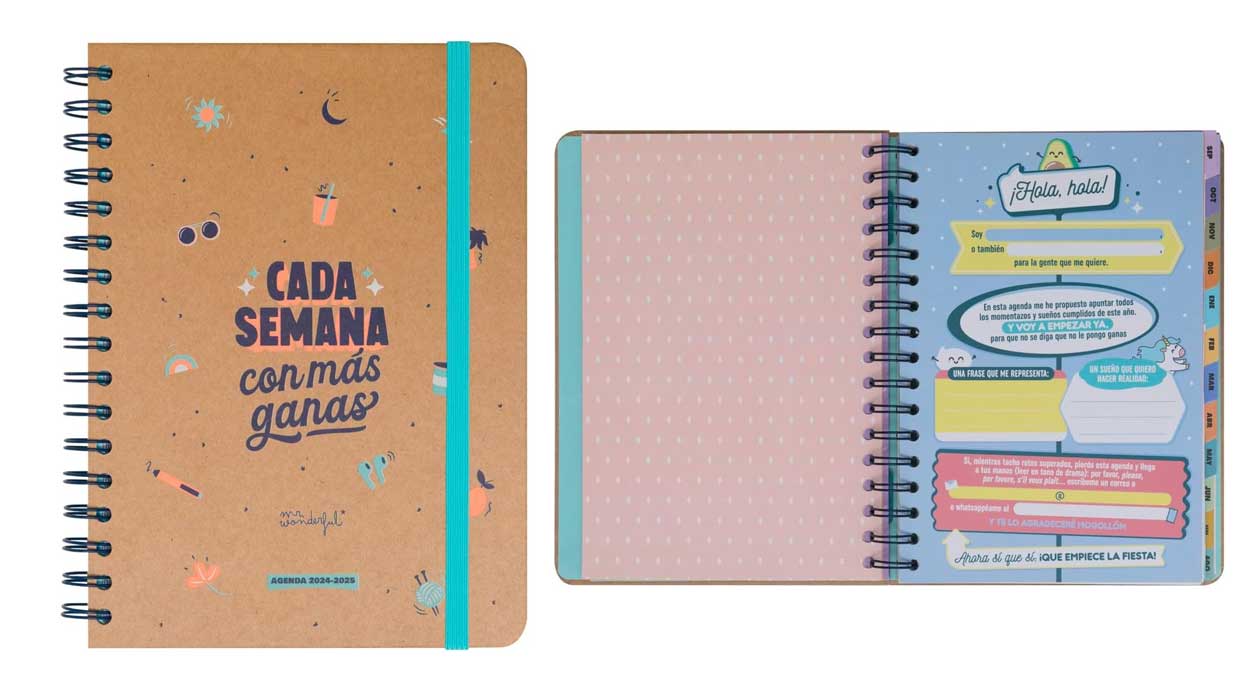 Agenda Mr.Wonderful Cada Semana con más ganas