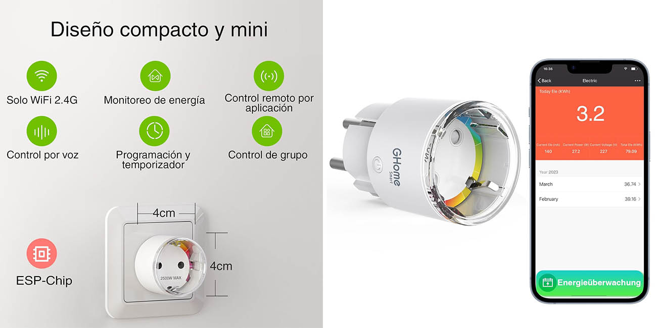 Ghome enchufe inteligente barato
