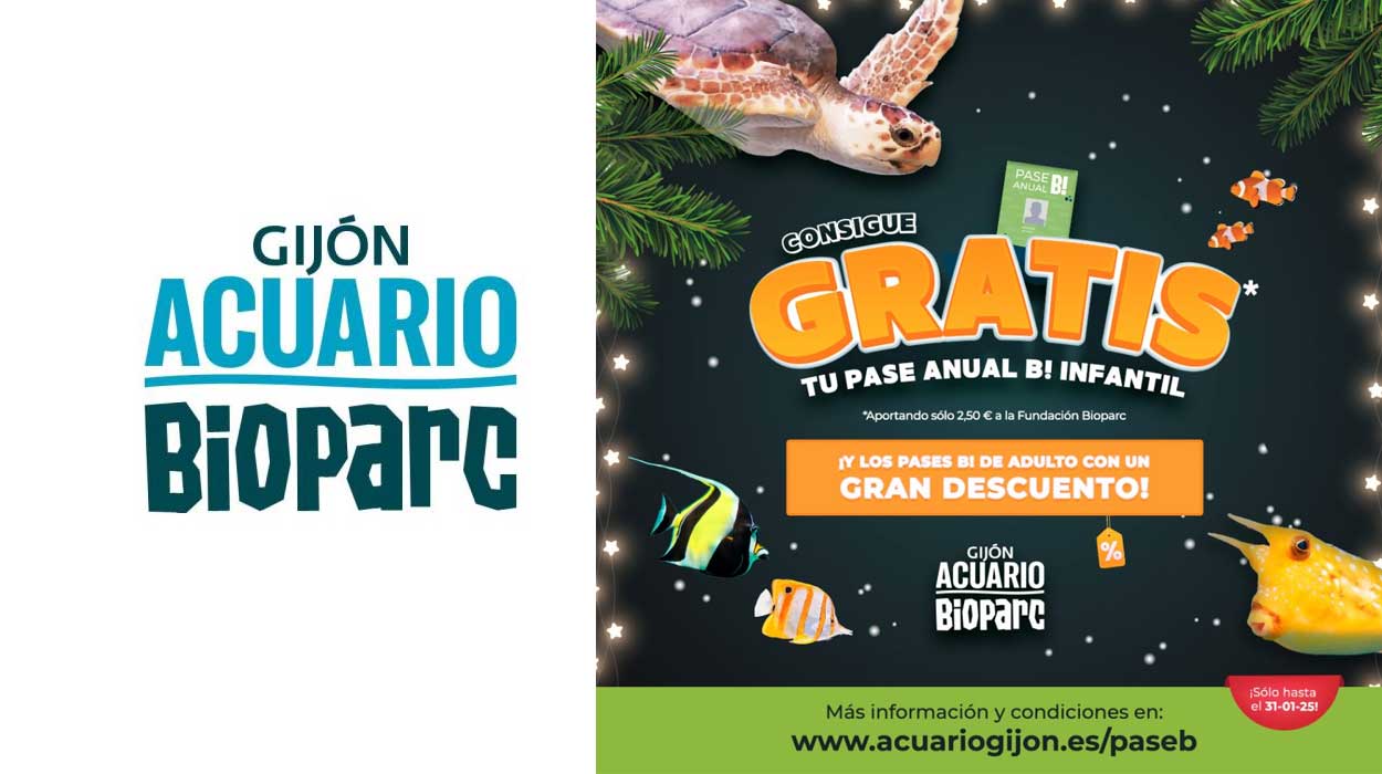 Gijón Acuario Bioparc pase anual gratis