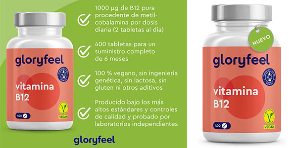 Gloryfeel Vitamina B12 metilcobalamina chollo