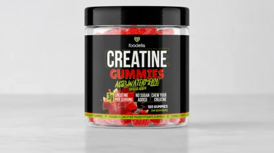 Creatina Foodelis en gominolas: 3 g por dosis y 120 unidades