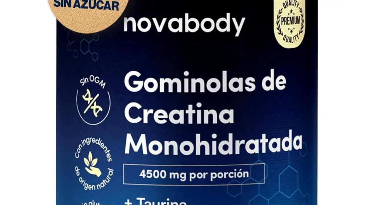Gominolas veganas de creatina monohidrato 4500 mg con taurina, magnesio y vitamina C para mejorar fuerza y recuperación
