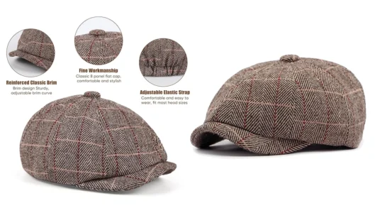 gorra plana de Tweed Besbomig