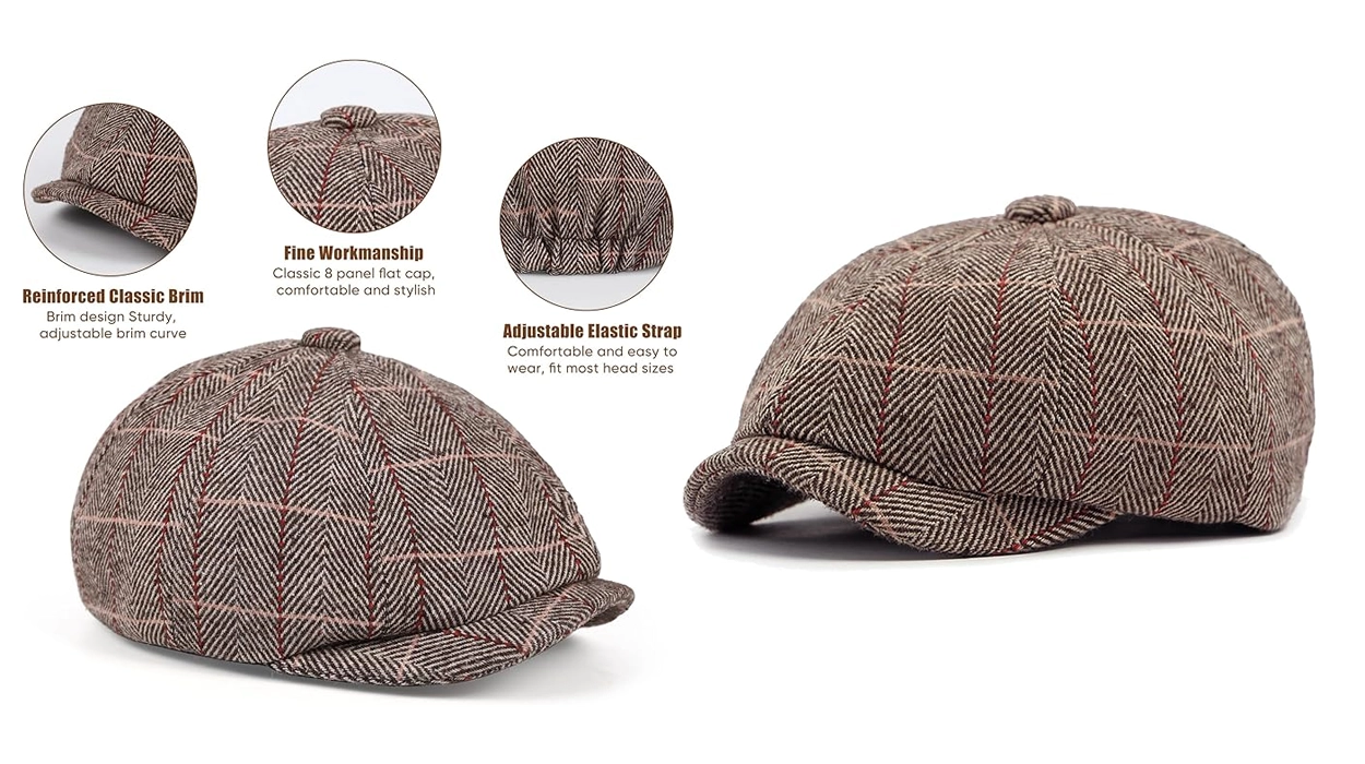 gorra plana de Tweed Besbomig