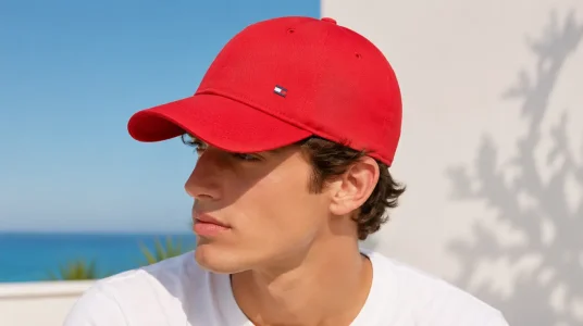 Gorra Tommy Hilfiger Cap Classic BB para hombre en rojo, ajustable y de talla única