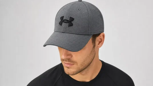 Gorra elástica Under Armour Blitzing para hombre en negro