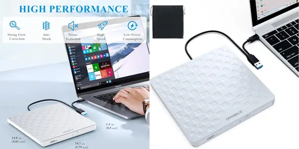 Grabadora de CD/DVD externa ORIGBELIE por USB