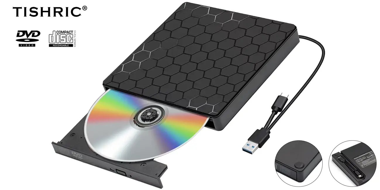 Grabadora de DVD externa TISHRIC
