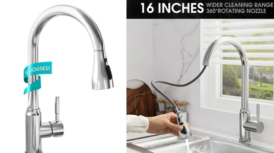 grifo de cocina 360º de acero inoxidable