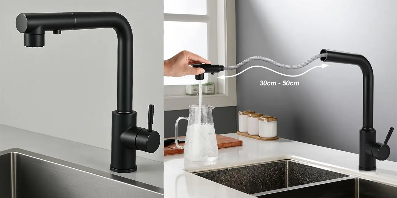 Grifo de cocina extraíble y giratorio 360º Cieex