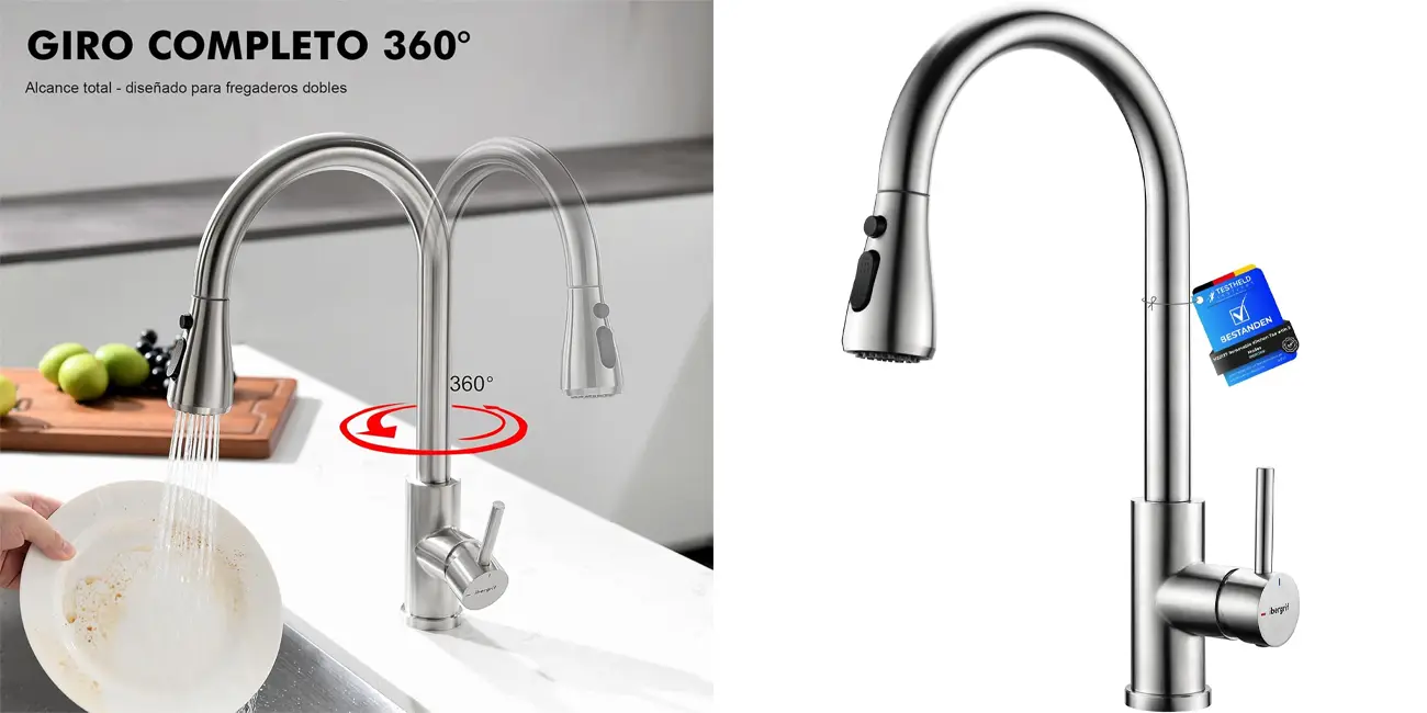 Grifo de cocina extraíble Ibergrif M22137