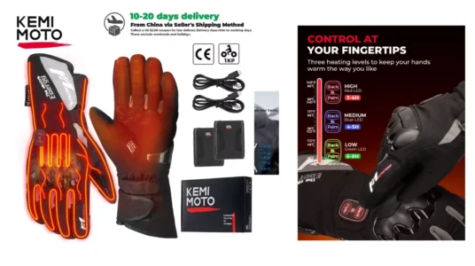 guantes calefactables moto