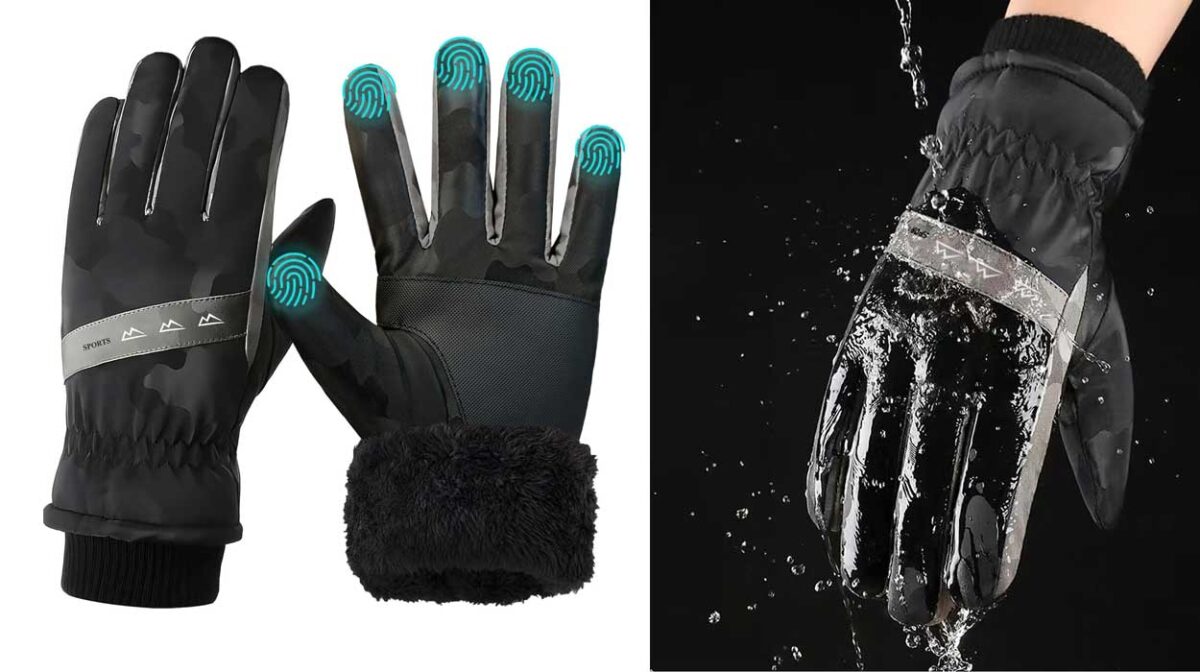 Guantes impermeables de invierno para pantalla táctiles